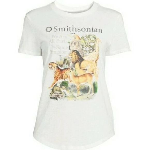 2XL 19 Juniors New Smithsonian Animal Kingdom T-Shirt Tee Top owl giraffee lion